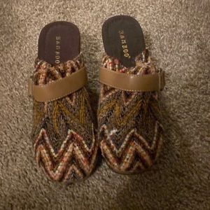 Womens Aztec Bamboo clogs